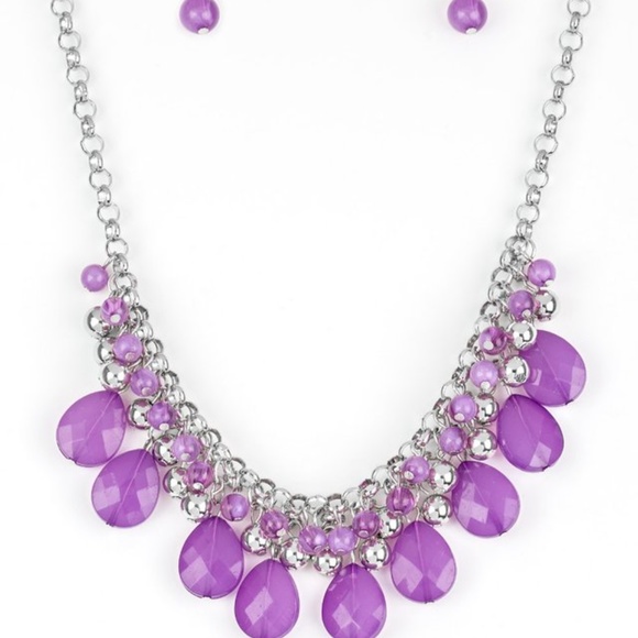 Trending Tropicana - Purple Necklace Set - Picture 3 of 3
